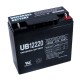 Universal Power UB12220 12 Volt, 22 Ah Sealed AGM Battery