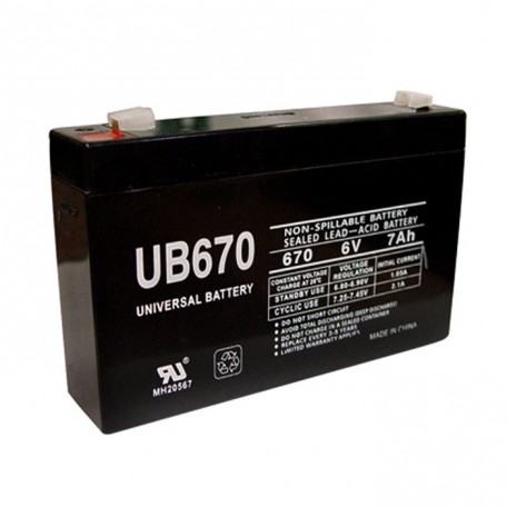 Universal Power UB670 6 Volt, 7 Ah Sealed AGM Battery