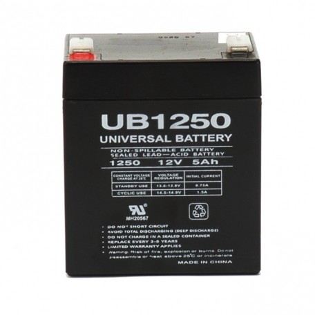Universal Power UB1250 12 Volt, 5 Ah Sealed AGM .250 tab UPS Battery