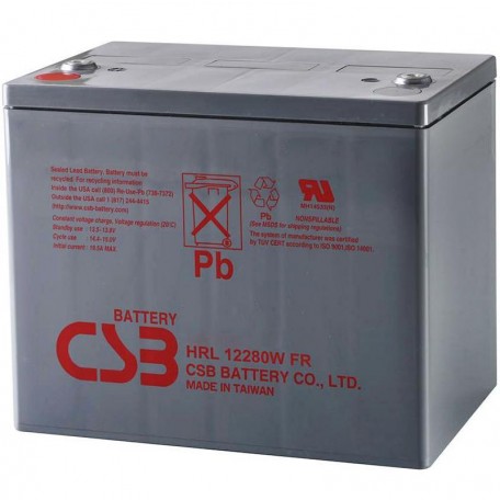 CSB HRL12280W FR Grp 24 75 ah High Rate Long Life UPS Backup Battery