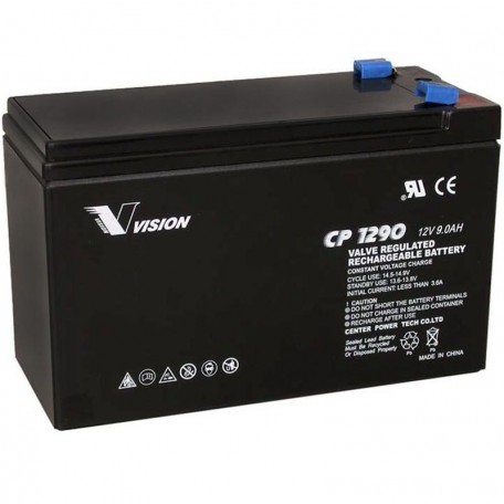 Du bliver bedre Alert skilsmisse S CP1290 Sealed AGM 12 volt 9 ah Vision Battery F2 .250 terminals