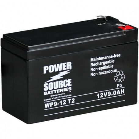 WP9-12 T2 Sealed AGM Battery 12 volt 9 ah Power Source .250 terminals