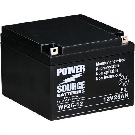 WP26-12 Sealed AGM Battery 12 volt 26 ah Power Source