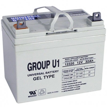 U1 GEL replaces Leoch 12 Volt 31 ah LPG12-31 Wheelchair Battery