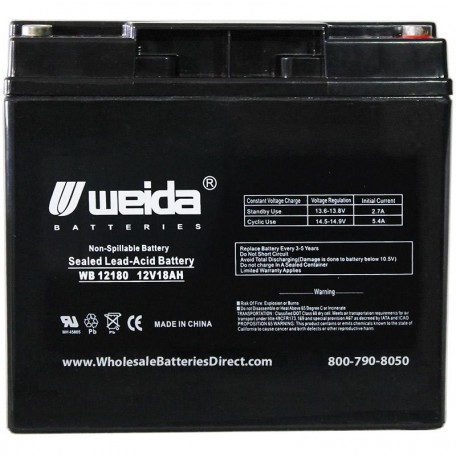 WB12180 Insert Terminals 12V18AH-X Sealed AGM 12v 18ah Weida Battery