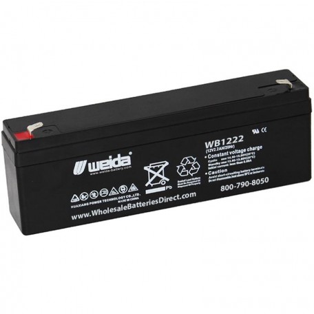 WB1222 Sealed AGM Battery 12 volt 2.2 ah Weida