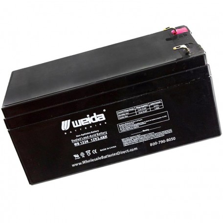 WB1234 Sealed AGM Battery 12 volt 3.4 ah Weida