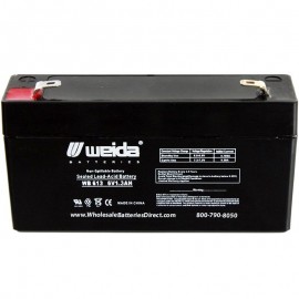 WB613 Sealed AGM Battery 6 volt 1.3 ah Weida