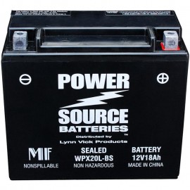 WPX20L-BS Motorcycle Battery replaces 65989-97C for Harley