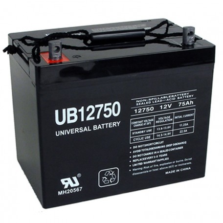 12 Volt 75 ah Fire Alarm Battery replaces Yuasa Enersys NP75-12
