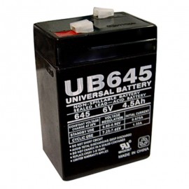 6 Volt 4.5 ah Security Alarm Battery replaces 4ah UltraTech UT-640
