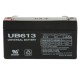 6 Volt 1.3 ah Security Alarm Battery replaces 6v 1.2a UltraTech UT-612