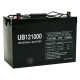 12 Volt 100 ah Fire Alarm Battery replaces Power-Sonic PS-121000