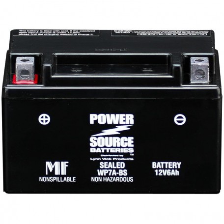 Power Source WP7A-BS Sealed AGM 90cca Motorcycle Battery