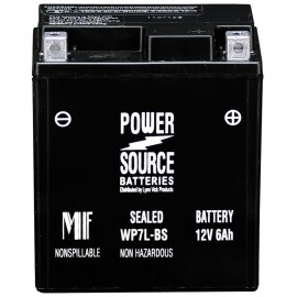 Power Source WP7L-BS Sealed AGM 140cca Motorcycle Battery