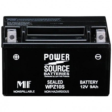 Power Source WPZ10S Sealed AGM 225cca Motorcycle Battery