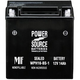 Power Source WPH16-BS-1 Sealed AGM 230cca Motorcycle Battery