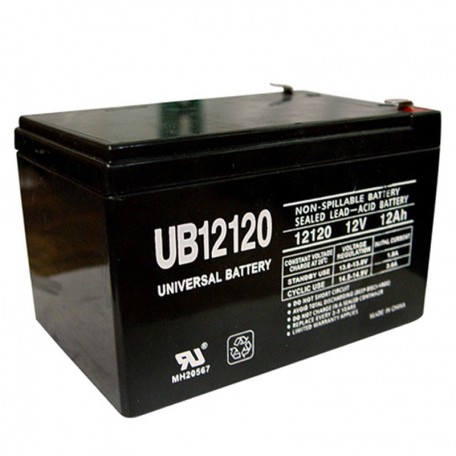 12 Volt 12 ah Fire Alarm Battery replaces Power-Sonic PS-12120