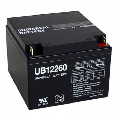 12 Volt 26 ah UB12260 Fire Alarm Battery replaces 12v 24ah