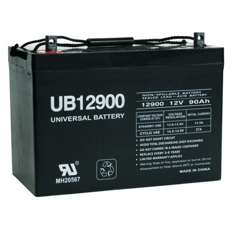 12 Volt 90 ah Deep Cycle Sealed AGM Solar Battery also replaces 104 ah