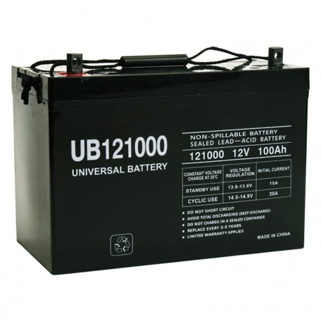 12 Volt 100 ah Deep Cycle Sealed AGM Solar Battery also replaces 104 ah