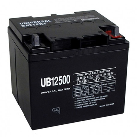 12 Volt 50 ah UB12500 Wheelchair Battery replaces 12v 40a, 42a or 50a