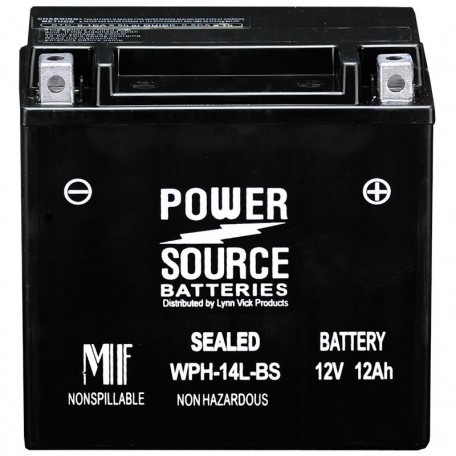 WPH14L-BS Motorcycle Battery replaces 65958-04 for Harley Davidson