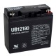 12 Volt 18 ah Fire Alarm Battery replaces Mircom BA-117