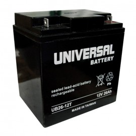 12 Volt 26 ah Fire Alarm Battery replaces 12v Edwards EST 12V24A
