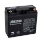 12 Volt 18 ah Fire Alarm Battery replaces 17ah Power-Rite PRB1218