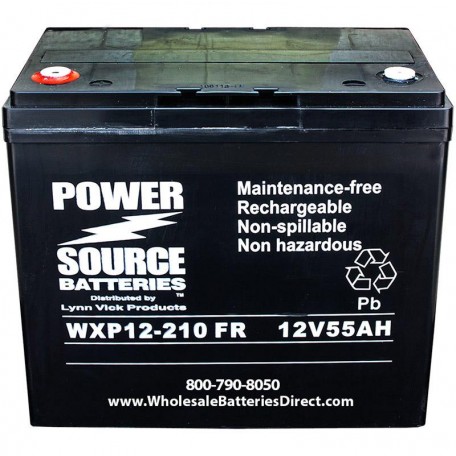 WXP12-210FR 55 ah Ultra High Rate 10 year design UPS Backup Battery