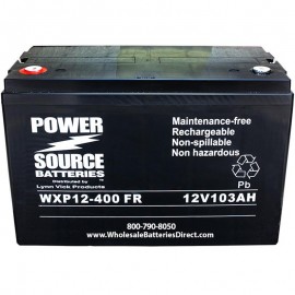 WXP12-400FR 103 ah Ultra High Rate 10 year design UPS Backup Battery