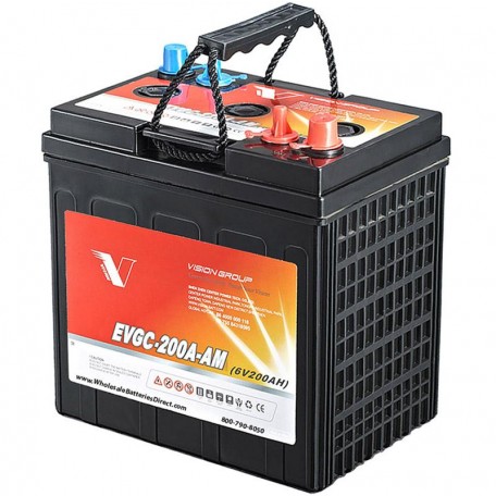 6 volt 200ah EVGC-200A-AM Sealed AGM Floor Scrubber Sweeper Battery
