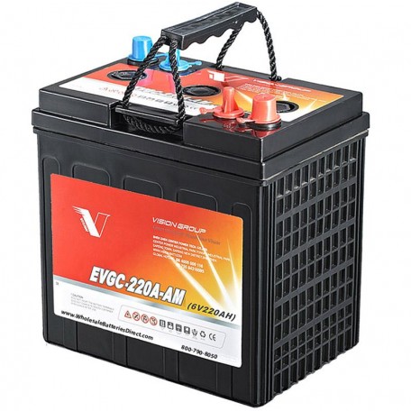 6 volt 220ah EVGC-220A-AM Sealed AGM Floor Scrubber Sweeper Battery