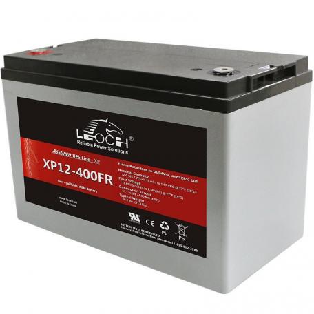 Leoch XP12-400FR 12v 100ah High Rate Flame Retardant AGM UPS Battery