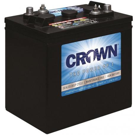 Crown 6CRV220 Sealed AGM 6 volt 220 ah GC2 Solar Scrubber Battery