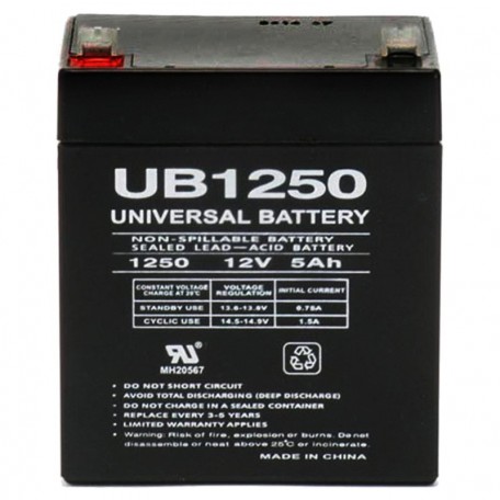 12 Volt 5ah UB1250 Electric Scooter Battery replaces 4.5ah