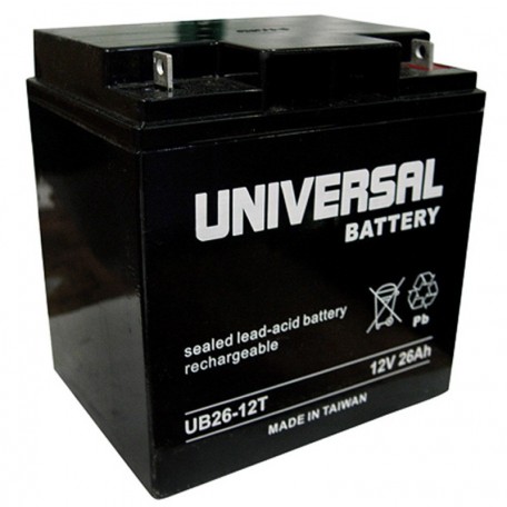12v 26ah UB12260T UPS Battery replaces 28ah Power PM12-28, PM 12-28