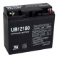 12 Volt 18 ah UB12180 UPS Battery replaces 17ah Kobe HV17-12W