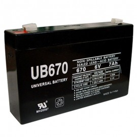 6 Volt 7 ah UB670 UPS Battery replaces 7.2ah CSB GP672, GP 672