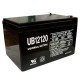 12v 12ah UPS Backup Battery replaces Vision HP12-60W, HP 12-60W F2