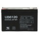 6v 12ah UPS Battery replaces 10ah Union MX-06100 F2, MX06100 F2