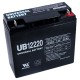 12v 22ah UB12220 UPS Battery replaces 20ah Leoch LP12-20, LP 12-20