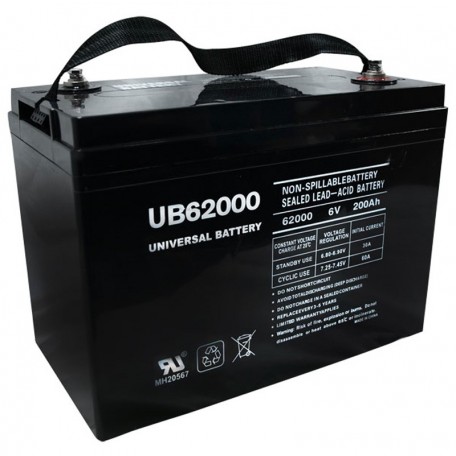 6 Volt 200 ah Group 27 UPS Battery replaces Full River DC200-6