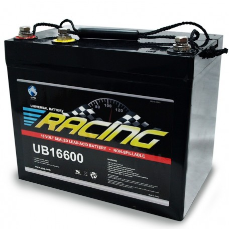 16 Volt 3 Post UB16600 Sealed AGM Professional Racing Battery