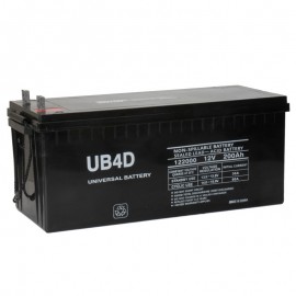 12v 200A 4D Solar Battery replaces 210ah Leoch LPS12-230, LPS 12-230