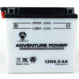 Adventure Power 12N5.5-4A (12V, 5.5AH) Motorcycle Battery