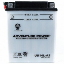 Adventure Power UB14L-A2 (YB14L-A2) (12V, 14AH) Motorcycle Battery