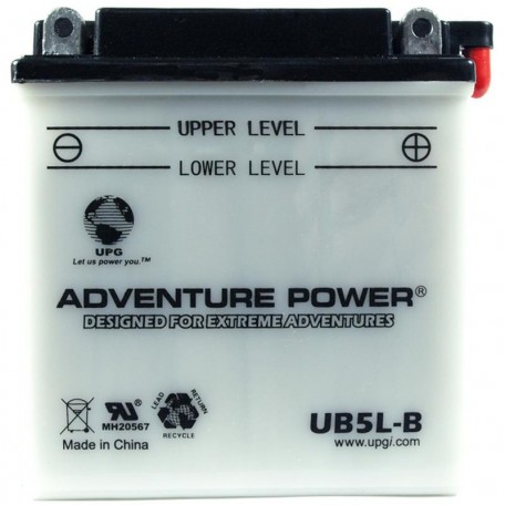 Adventure Power UB5L-B (YB5L-B) (12V, 5AH) Motorcycle Battery
