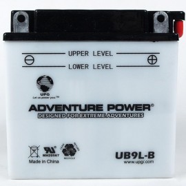 Adventure Power UB9L-B (YB9L-B) (12V, 9AH) Motorcycle Battery